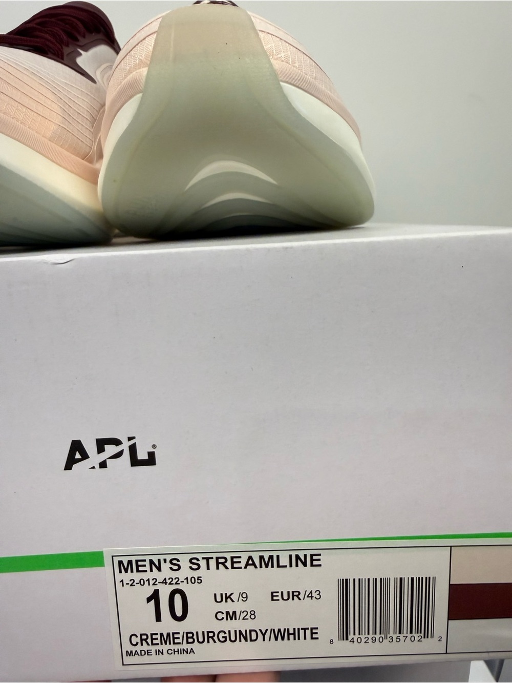 APL Men’s Streamline in Crème/Burgundy/White - Picture 3 of 5